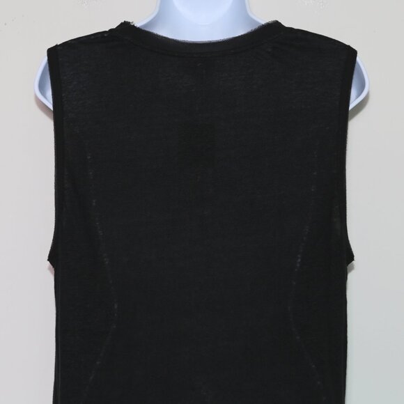 $128 JUICY COUTURE Black Paillette Sleeveless Tank Top Shirt Women's Large NEW - Picture 7 of 13